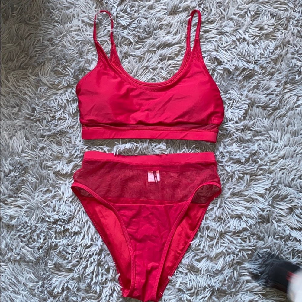 Fashion Nova high waist/mesh bathing suit